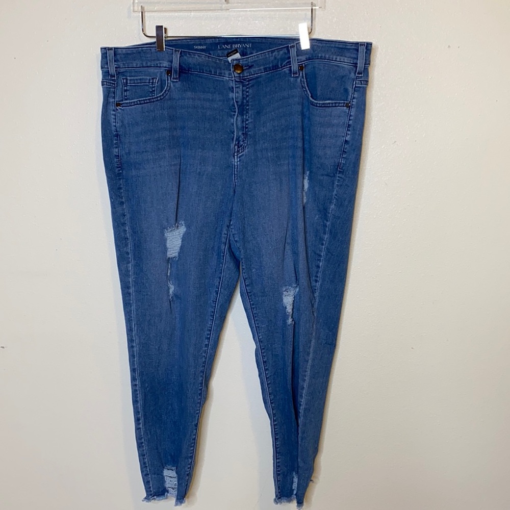 Lane Bryant Distress Skinny Sz 22 Jeans